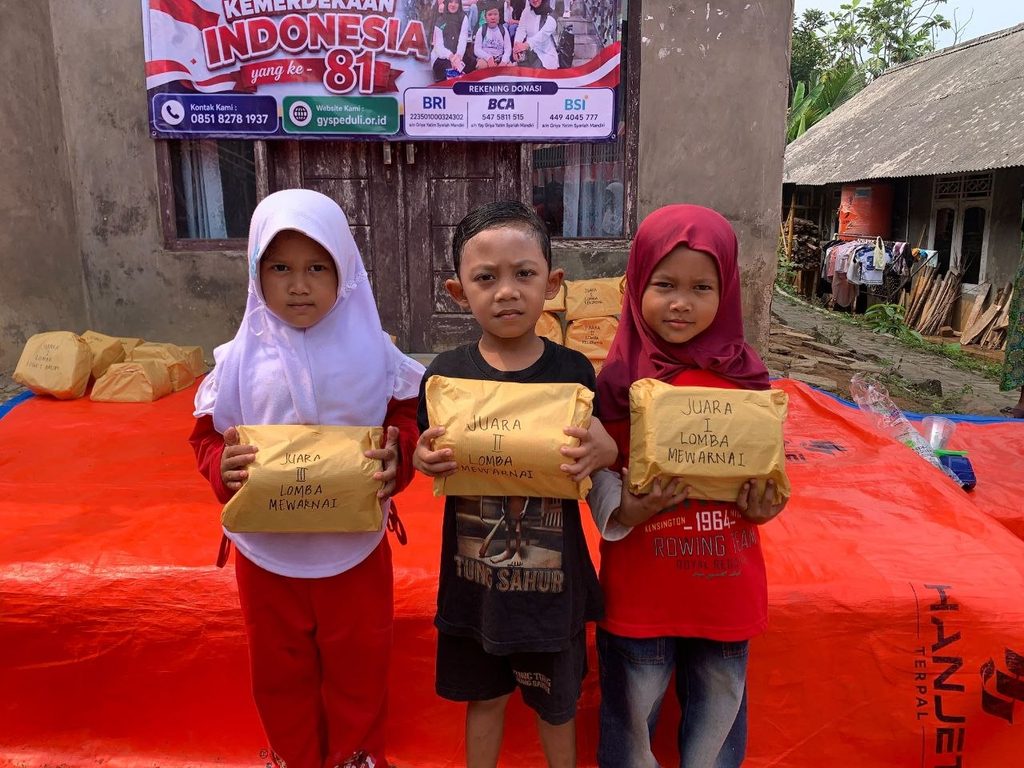 Kegiatan lomba HUT RI ke-81 bersama anak binaan GYS
