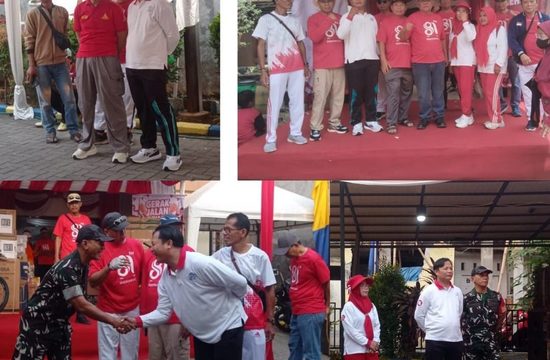 GYS mengikuti jalan santai bersama masyarakat Kelurahan Parung Serab dalam rangka HUT RI ke-81