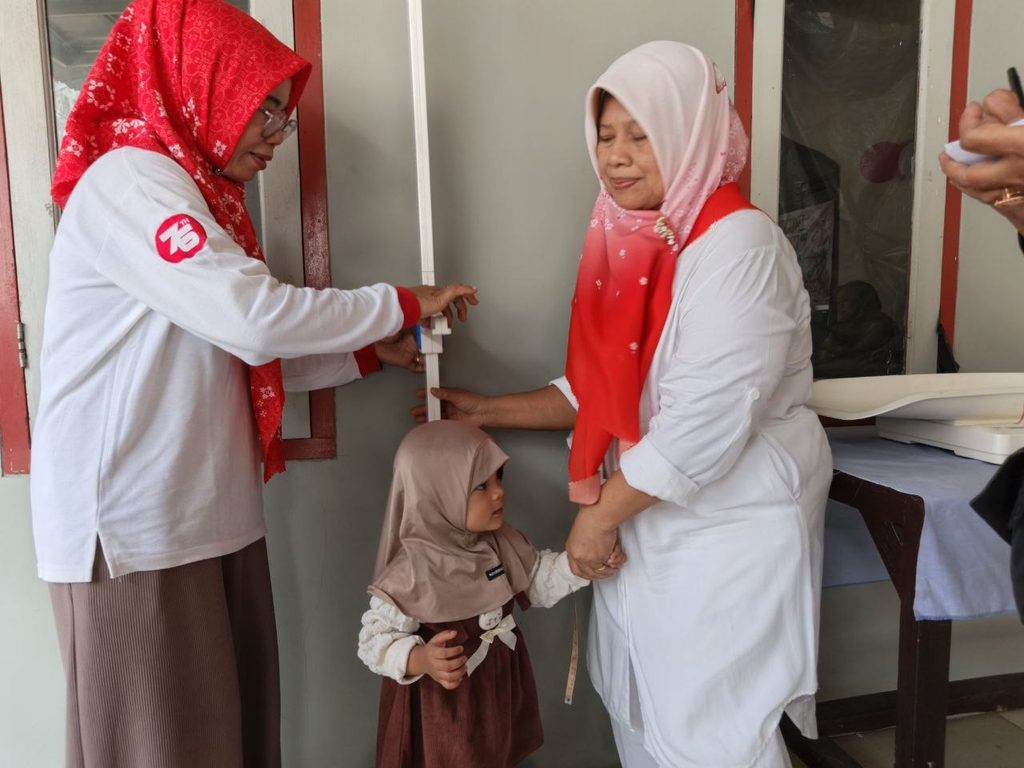Kegiatan Posyandu bersama masyarakat menjelang HUT RI ke-81